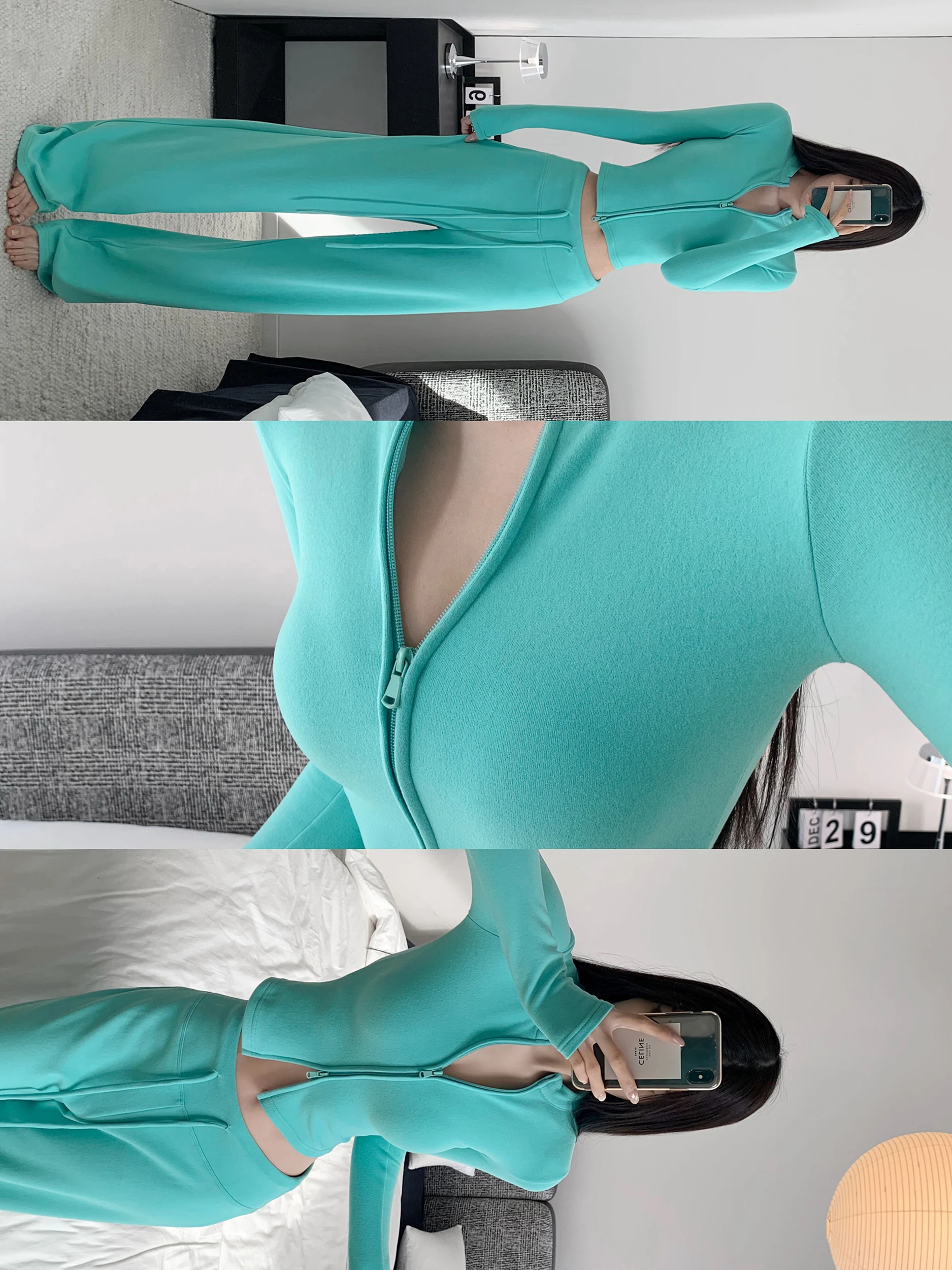 Loose Fit Sportswear Set Zhang Zi Velvet Long Drapey Pants ort Zipper Top Casual Spor Sle Low Waist Long Sves
Loose Fit Sportswear Set Zhang Zi Velvet Long Drapey Pants ort Zipper Top Casual Spor Sle Low Waist Long Sves