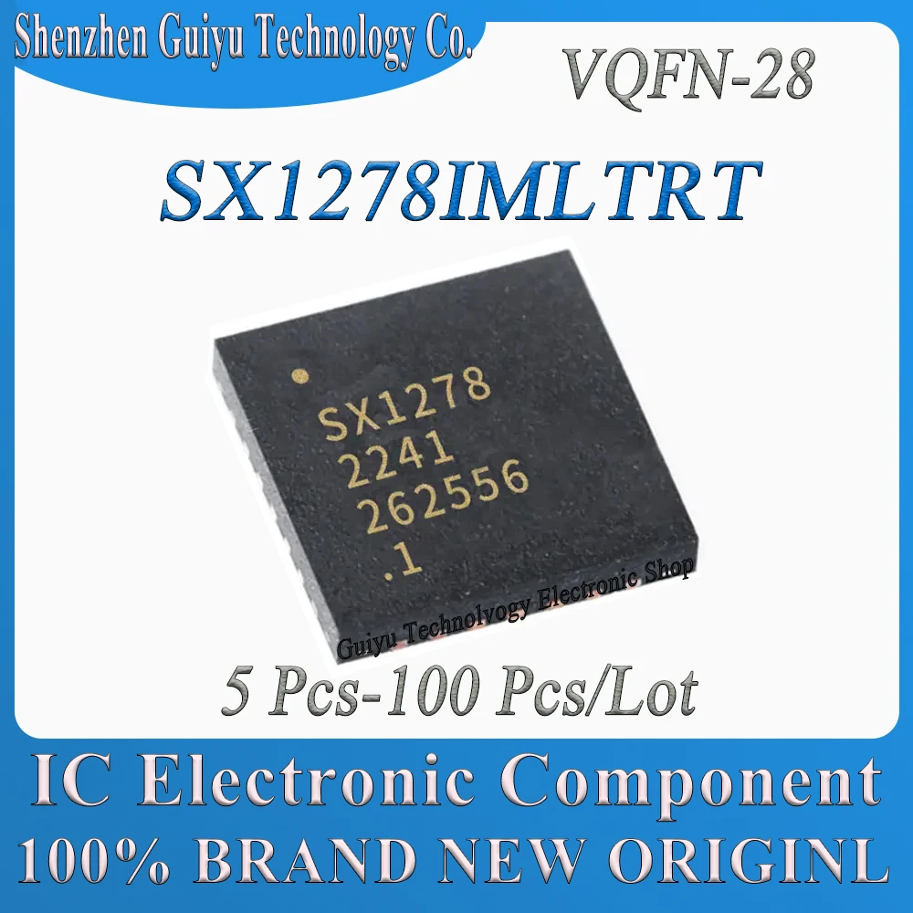 5Pcs-100Pcs/Lot SX1278IMLTRT SX1278IMLTR SX1278IMLT SX1278IML SX1278IM SX1278I SX1278 VQFN-28 IC Chip
5Pcs-100Pcs/Lot SX1278IMLTRT SX1278IMLTR SX1278IMLT SX1278IML SX1278IM SX1278I SX1278 VQFN-28 IC Chip
