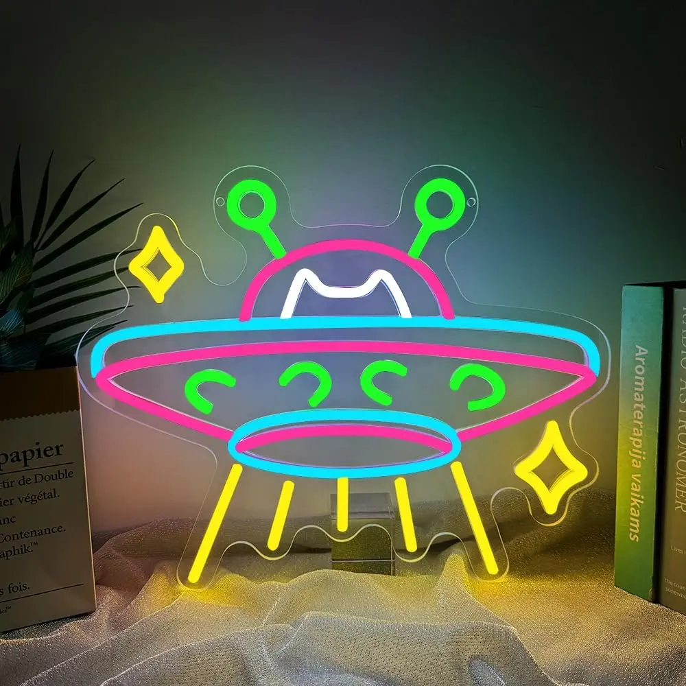 НЛО светодиодная неоновая вывеска USB с регулируемой яркостью неоновая вывеска для Gameroom спальня бар гостиная подарок на день рождения украшение стены
НЛО светодиодная неоновая вывеска USB с регулируемой яркостью неоновая вывеска для Gameroom спальня бар гостиная подарок на день рождения украшение стены