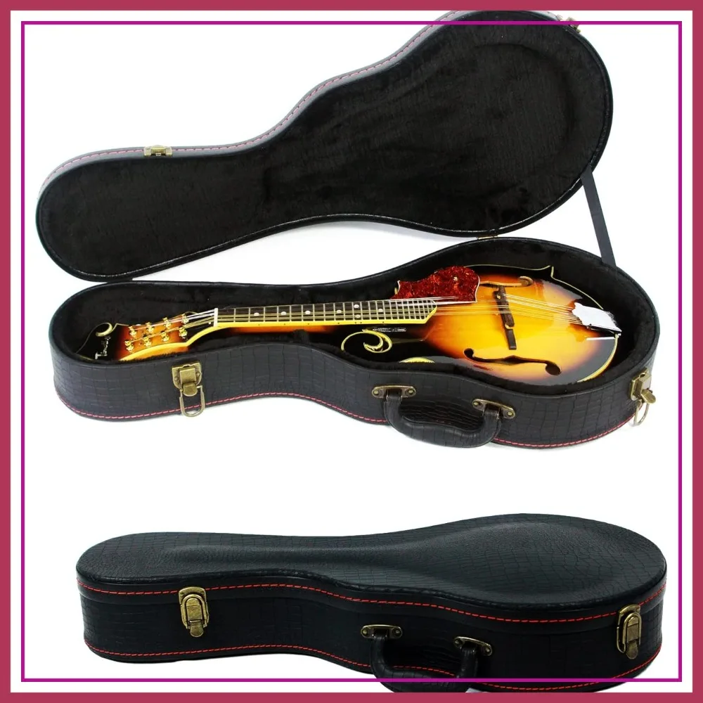 F-Style Mandolin Hard Case, Crocodile Pattern Leather, Plush Interior Wooden Case, Black
F-Style Mandolin Hard Case, Crocodile Pattern Leather, Plush Interior Wooden Case, Black