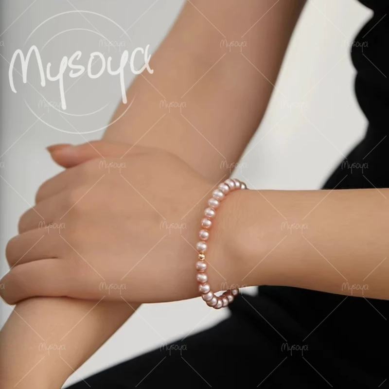 Браслет MYSOYA из пресноводного жемчуга 6-7 мм, розово-фиолетовый, с подарочной коробкой, подарок для него/нее, на день рождения/свадьбу A0058
Браслет MYSOYA из пресноводного жемчуга 6-7 мм, розово-фиолетовый, с подарочной коробкой, подарок для него/нее, на день рождения/свадьбу A0058
