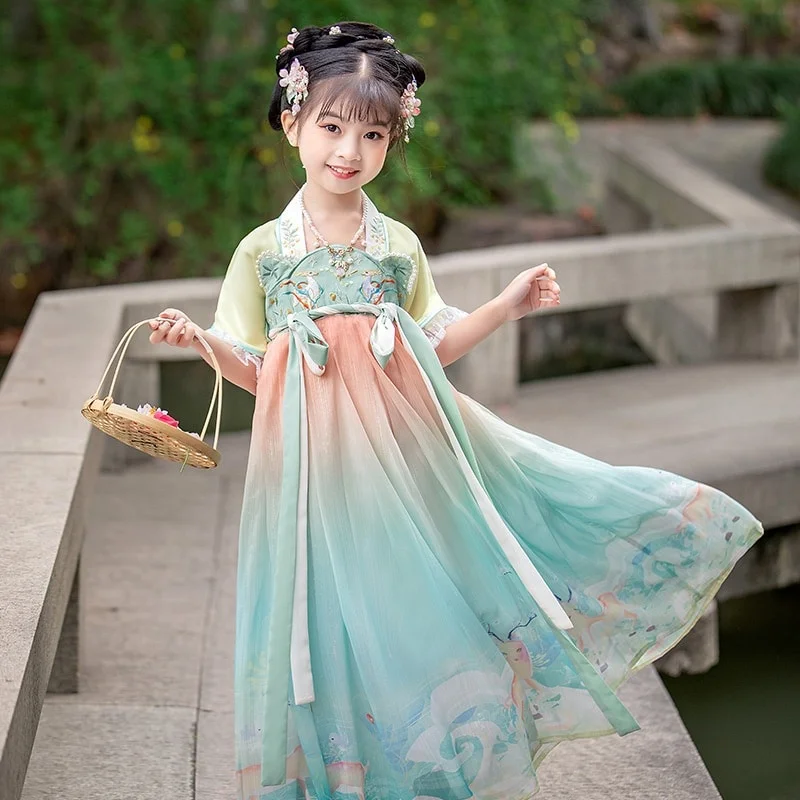 Summer 2022 Short Sleeve Children's Embroidered Improved Han Suit Breast Length Ru Skirt Super Fairy Princess Dress
Summer 2022 Short Sleeve Children's Embroidered Improved Han Suit Breast Length Ru Skirt Super Fairy Princess Dress