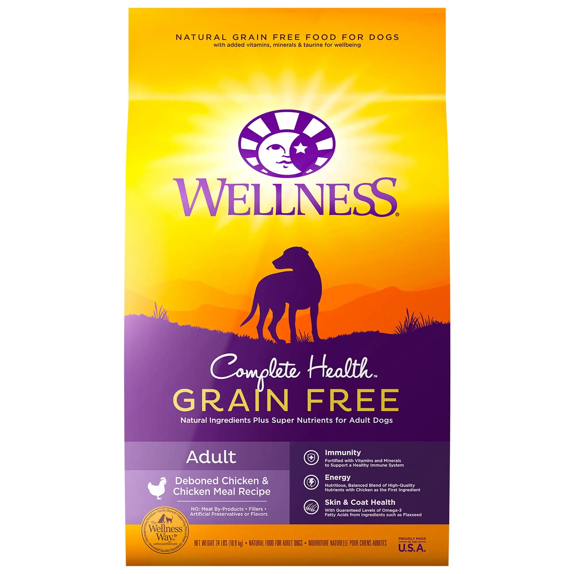 Wellness Complete Health Natural Grain Free Dry Dog Food, Chicken Recipe, 24-Pound Bag
Wellness Complete Health Natural Grain Free Dry Dog Food, Chicken Recipe, 24-Pound Bag