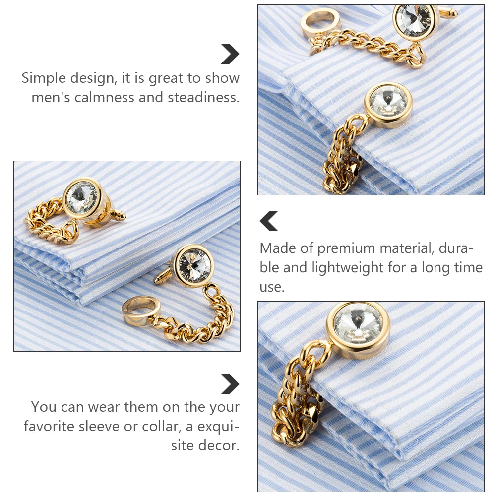 Gold-plated Crystal Cufflinks Men Shirt Accessories Durable Lightweight Simple Design Business Formal Wear Elegant Decor
Gold-plated Crystal Cufflinks Men Shirt Accessories Durable Lightweight Simple Design Business Formal Wear Elegant Decor