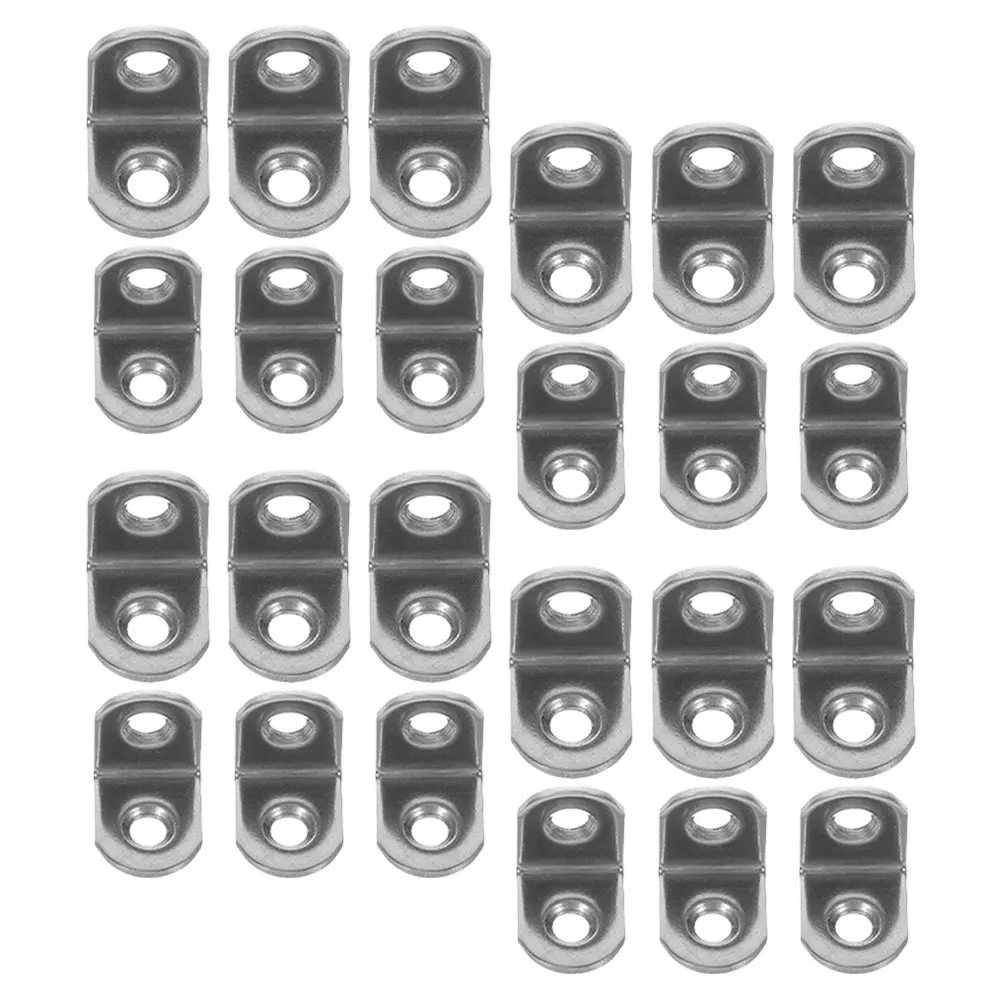 24Pcs Stainless Steel Angle Brackets Small L Bracket Corner Shelf Brace for Wood Shelves Cabinet Support Metal Shelf Brackets
24Pcs Stainless Steel Angle Brackets Small L Bracket Corner Shelf Brace for Wood Shelves Cabinet Support Metal Shelf Brackets
