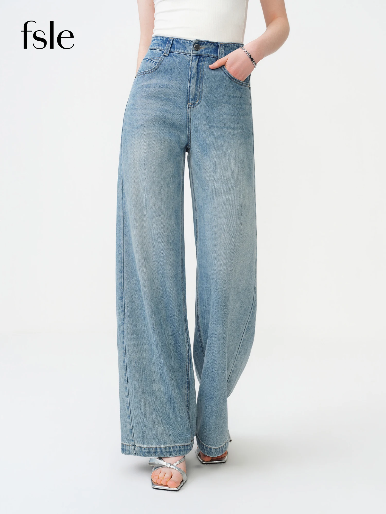 FSLE 2026 Summer Women's High Waist Slim Straight Leg Denim Trousers - Classic Tailored for Office Commute and Daily Wear
FSLE 2026 Summer Women's High Waist Slim Straight Leg Denim Trousers - Classic Tailored for Office Commute and Daily Wear