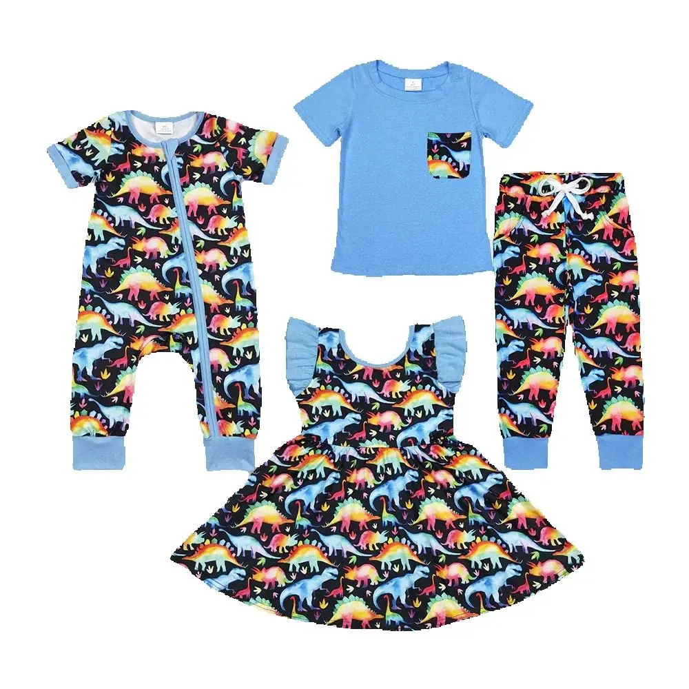 Colorful Dinosaur Sibling Design Baby Girls Boys Clothing Set Cute Themed Outfit for Sisters Brothers Matching Wear
Colorful Dinosaur Sibling Design Baby Girls Boys Clothing Set Cute Themed Outfit for Sisters Brothers Matching Wear
