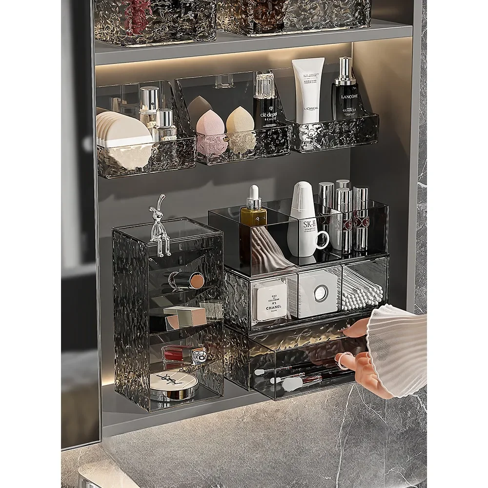 Luxurious Bathroom Storage Box Hanging Makeup Organizers Cosmetics Wall Mounted Storage Rack Plastic Washstand Shelves
Luxurious Bathroom Storage Box Hanging Makeup Organizers Cosmetics Wall Mounted Storage Rack Plastic Washstand Shelves