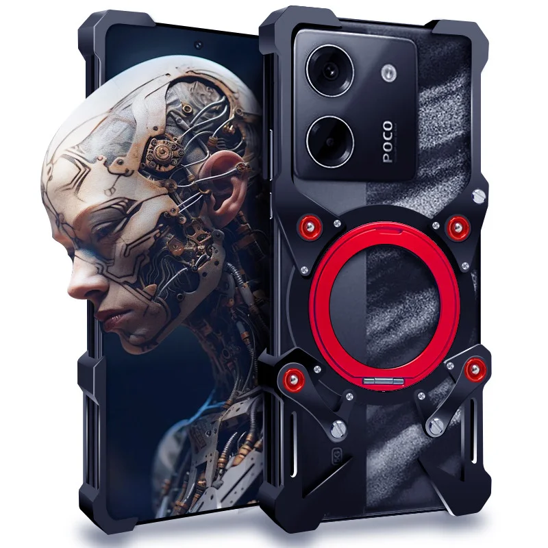 Luxury Gear Metal Mechanical Case Handmade Cover For Poco M6 M7 M8 Pro 4G 5G Phone Capas With Stand Hollow out Cooling Funda
Luxury Gear Metal Mechanical Case Handmade Cover For Poco M6 M7 M8 Pro 4G 5G Phone Capas With Stand Hollow out Cooling Funda