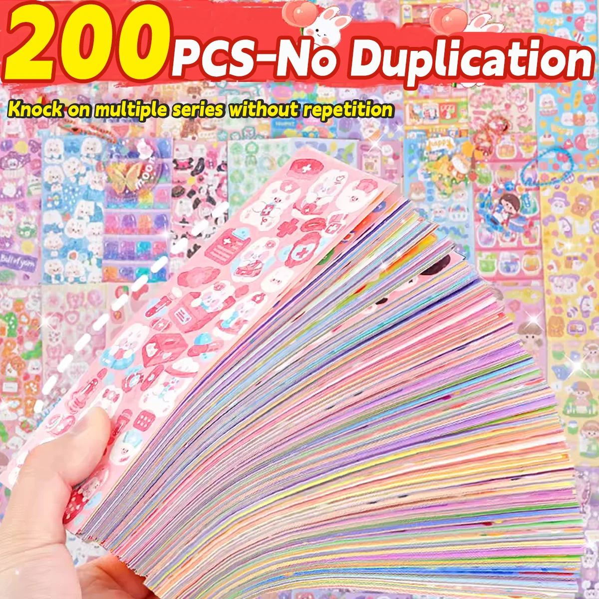 20-200 PCS Cute Stickers Goo Card Kawaii Cartoon Laser Sticker No Repeat for Diary Kid DIY School Students Decoration Stationery
20-200 PCS Cute Stickers Goo Card Kawaii Cartoon Laser Sticker No Repeat for Diary Kid DIY School Students Decoration Stationery