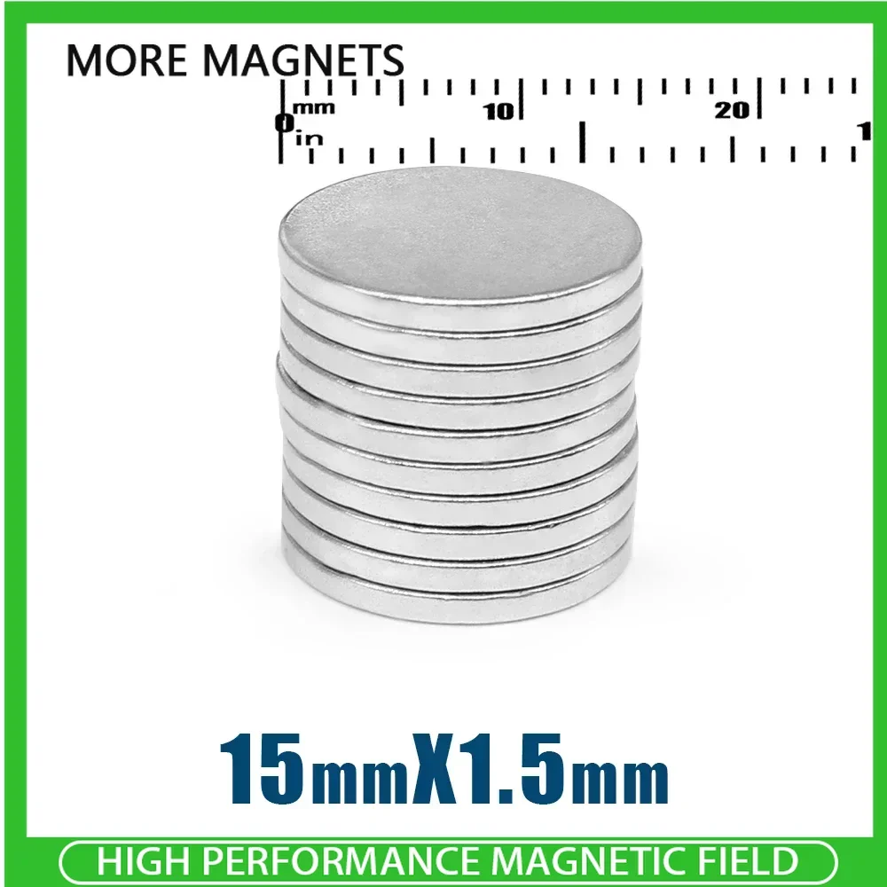 20/50/100PCS 15x1.5mm Circular Super Strong Neodymium Magnets Powerful N35 Fridge Magnet 15*1.5mm Fishing Magnet Magnetic Sheet
20/50/100PCS 15x1.5mm Circular Super Strong Neodymium Magnets Powerful N35 Fridge Magnet 15*1.5mm Fishing Magnet Magnetic Sheet