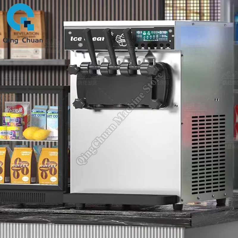 Ice Cream Machine Cone Machine 12L Three Headed Ice Cream Machine Stainless Steel Commercial Automatic Ice Cream Machine
Ice Cream Machine Cone Machine 12L Three Headed Ice Cream Machine Stainless Steel Commercial Automatic Ice Cream Machine