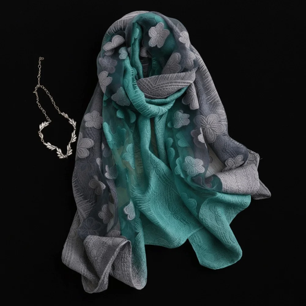 Fashion Gradient Color Cut Flowers Scarf Thin Long Sunscreen Scarf Lace Soft Beach Shawl Wrap
Fashion Gradient Color Cut Flowers Scarf Thin Long Sunscreen Scarf Lace Soft Beach Shawl Wrap