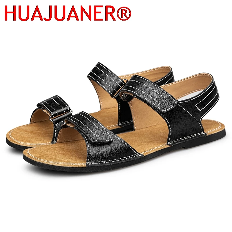 Men Genuine Leather Flat Sandals Open Shoes Casual Summer Breathable Big Size 46 47 Anti-Skid
Men Genuine Leather Flat Sandals Open Shoes Casual Summer Breathable Big Size 46 47 Anti-Skid