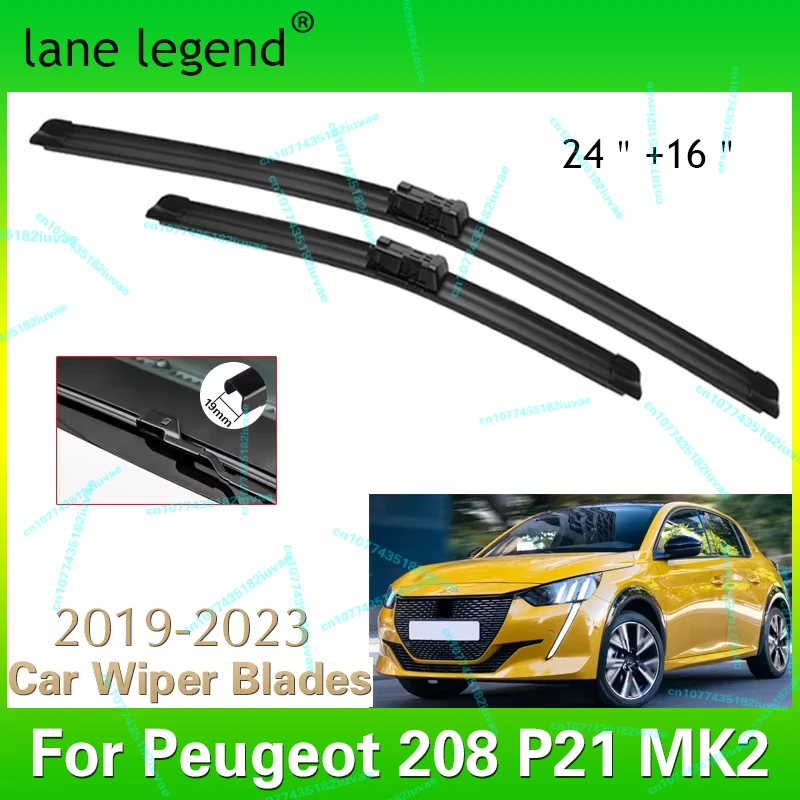 Lane Legend Wiper LHD Front Wiper Blades For Peugeot 208 P21 MK2 2019 - 2023 Windshield Windscreen Window Brushes 24''+16''
Lane Legend Wiper LHD Front Wiper Blades For Peugeot 208 P21 MK2 2019 - 2023 Windshield Windscreen Window Brushes 24''+16''