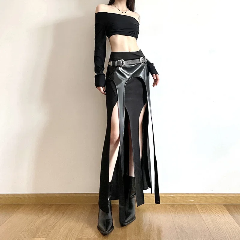 High Street Women's Spicy Girl Style Slim Fishtail Split Half-body Skirt Female Flutter Belt Irregular High Waist Skirt Y2k
High Street Women's Spicy Girl Style Slim Fishtail Split Half-body Skirt Female Flutter Belt Irregular High Waist Skirt Y2k