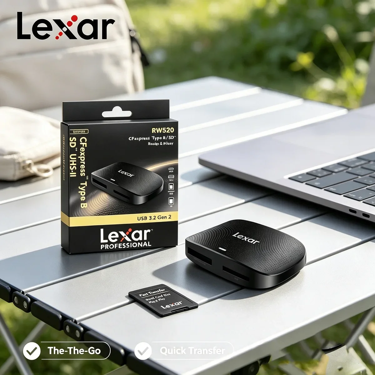 Lexar Professional Memory Card USB 3.2 Gen 2 High Speed CFexpress Type B / SD Card Reader RW520 100% Original
Lexar Professional Memory Card USB 3.2 Gen 2 High Speed CFexpress Type B / SD Card Reader RW520 100% Original