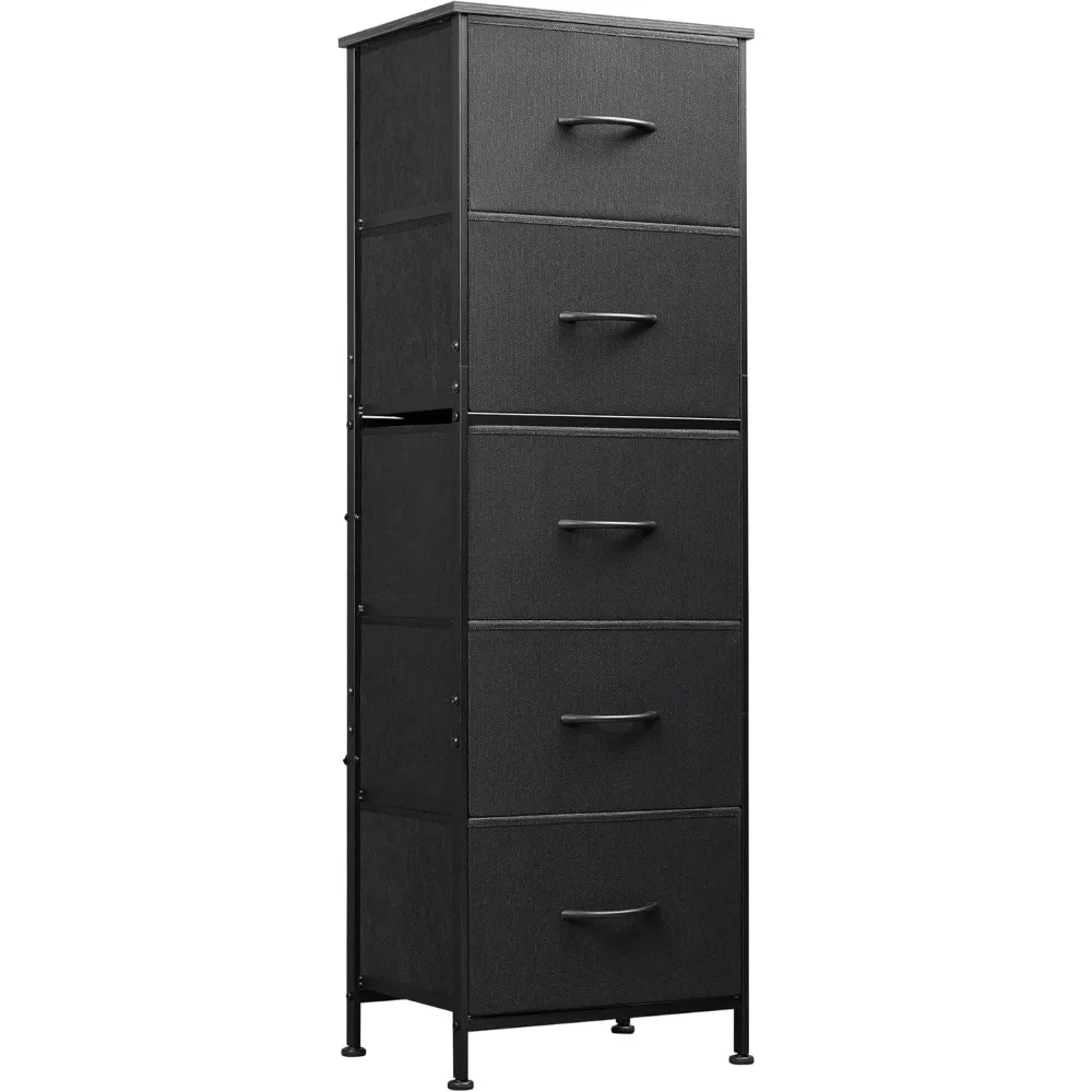 Fabric Dresser, 5-Drawer Tall Dresser for Bedroom, Storage Organizer with Fabric Bins, Wood Top, Sturdy Steel Frame, Chest of D
Fabric Dresser, 5-Drawer Tall Dresser for Bedroom, Storage Organizer with Fabric Bins, Wood Top, Sturdy Steel Frame, Chest of D