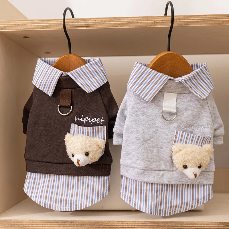 Winter Pet Stripe Shirt Fleece Pet Clothes Bear Print Dog Down Coat Warm Puppy Vest Jacket Fashion Coat Cute Pet Dog Costumes
Winter Pet Stripe Shirt Fleece Pet Clothes Bear Print Dog Down Coat Warm Puppy Vest Jacket Fashion Coat Cute Pet Dog Costumes