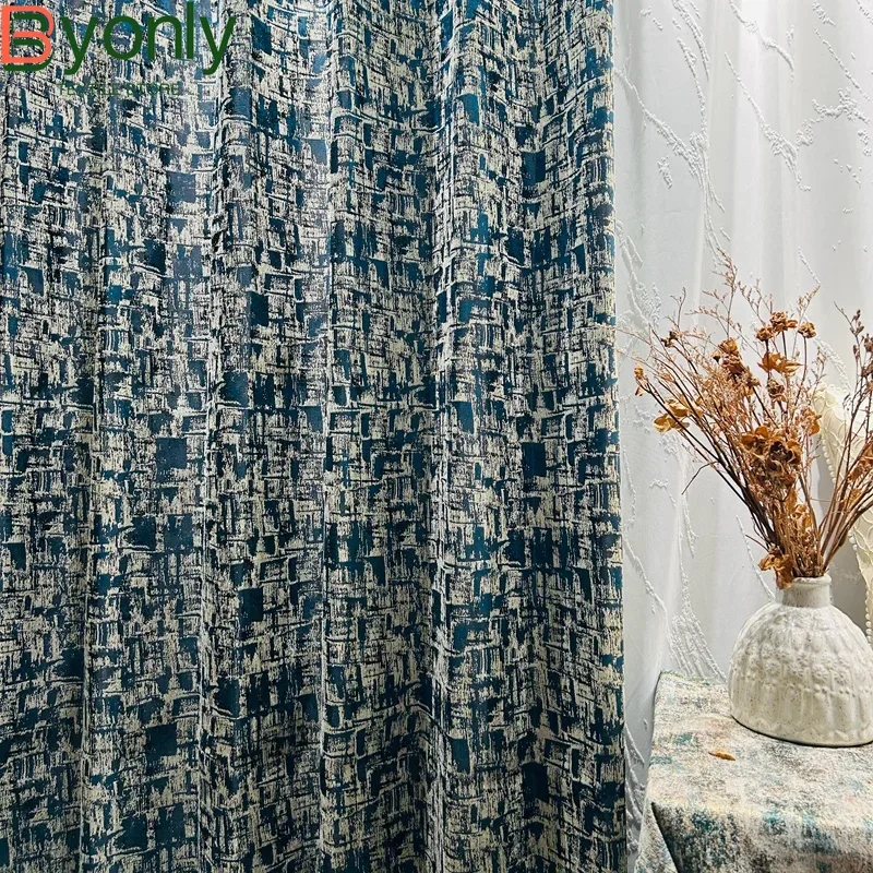 American Metal Wind Blue Jacquard Thickened Blackout Curtains for Living Room Bedroom Floor Window Custom-made Products
American Metal Wind Blue Jacquard Thickened Blackout Curtains for Living Room Bedroom Floor Window Custom-made Products