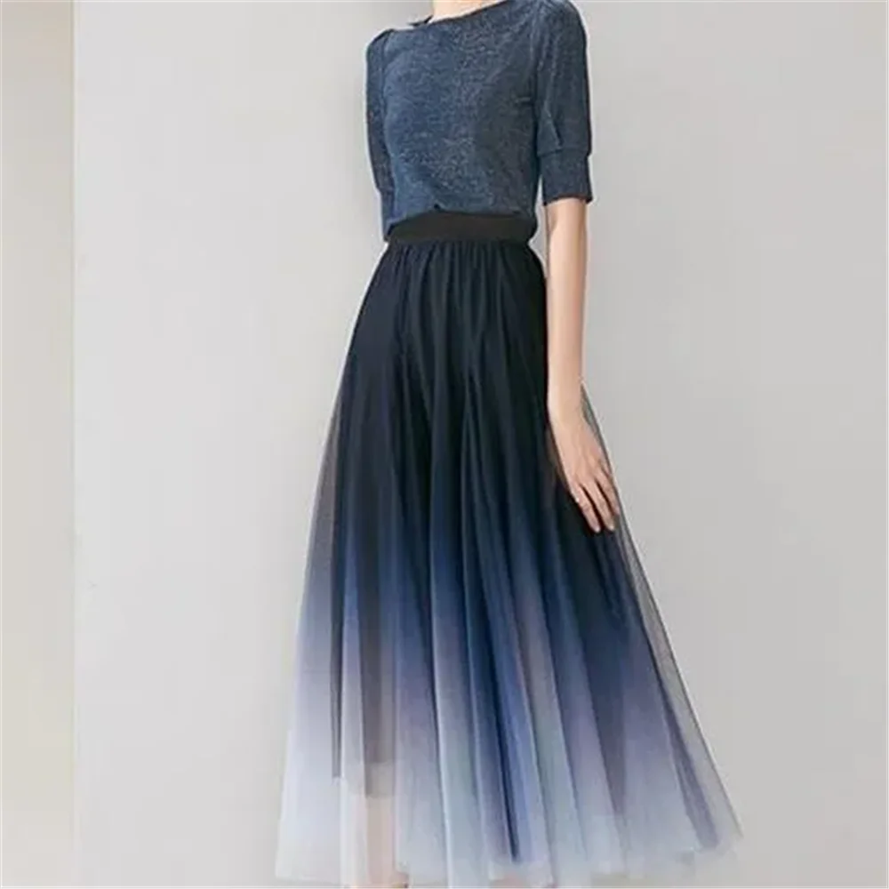 Y2K Korean Elastic Loose Casual All Match A-Line Skirt Elegant Tulle Skirts Women High Waist Gradient Mesh Pleated Midi Skirts
Y2K Korean Elastic Loose Casual All Match A-Line Skirt Elegant Tulle Skirts Women High Waist Gradient Mesh Pleated Midi Skirts