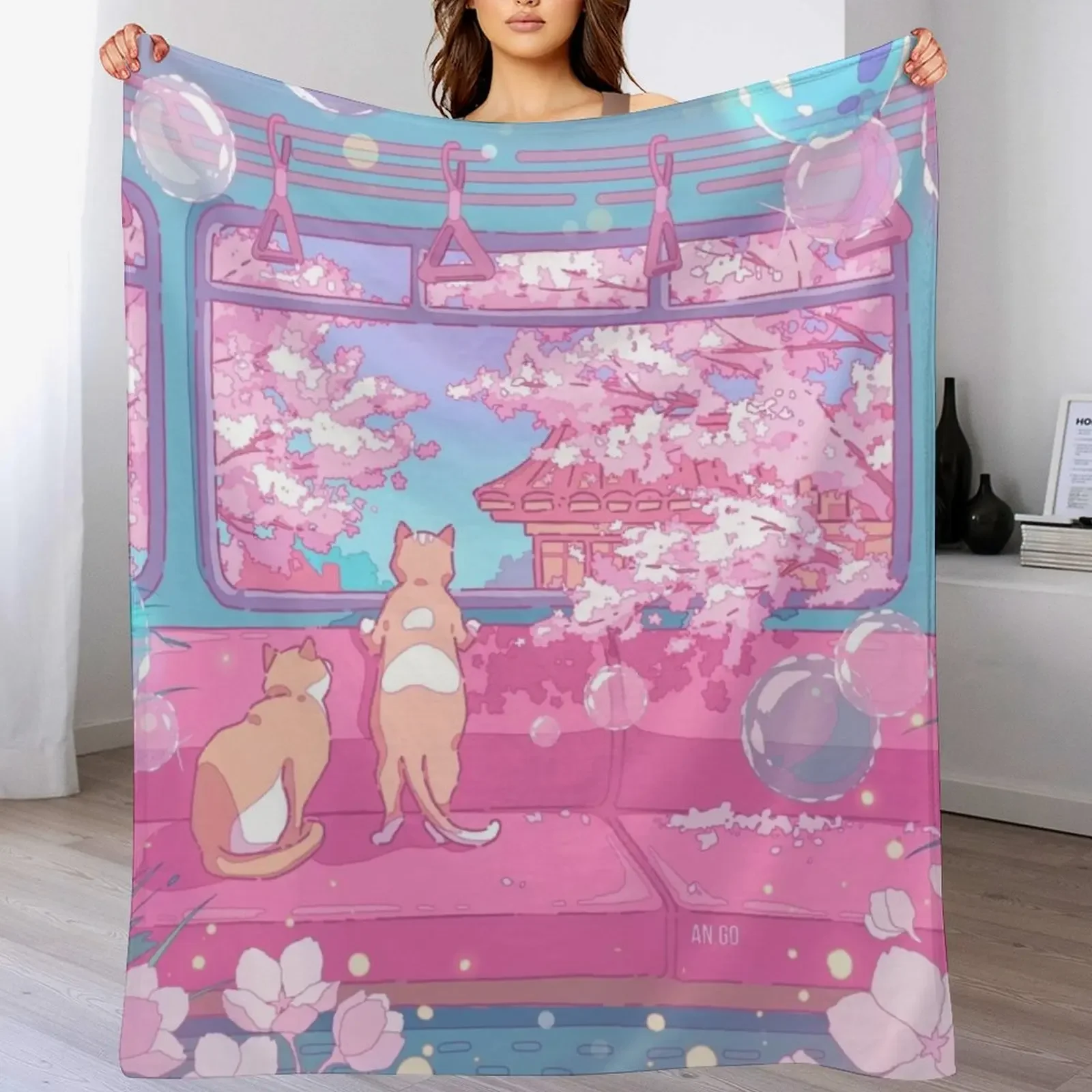 The cute cats on the train (soft colors) Throw Blanket Lightweight Warm Blanket for Travel Camping
The cute cats on the train (soft colors) Throw Blanket Lightweight Warm Blanket for Travel Camping