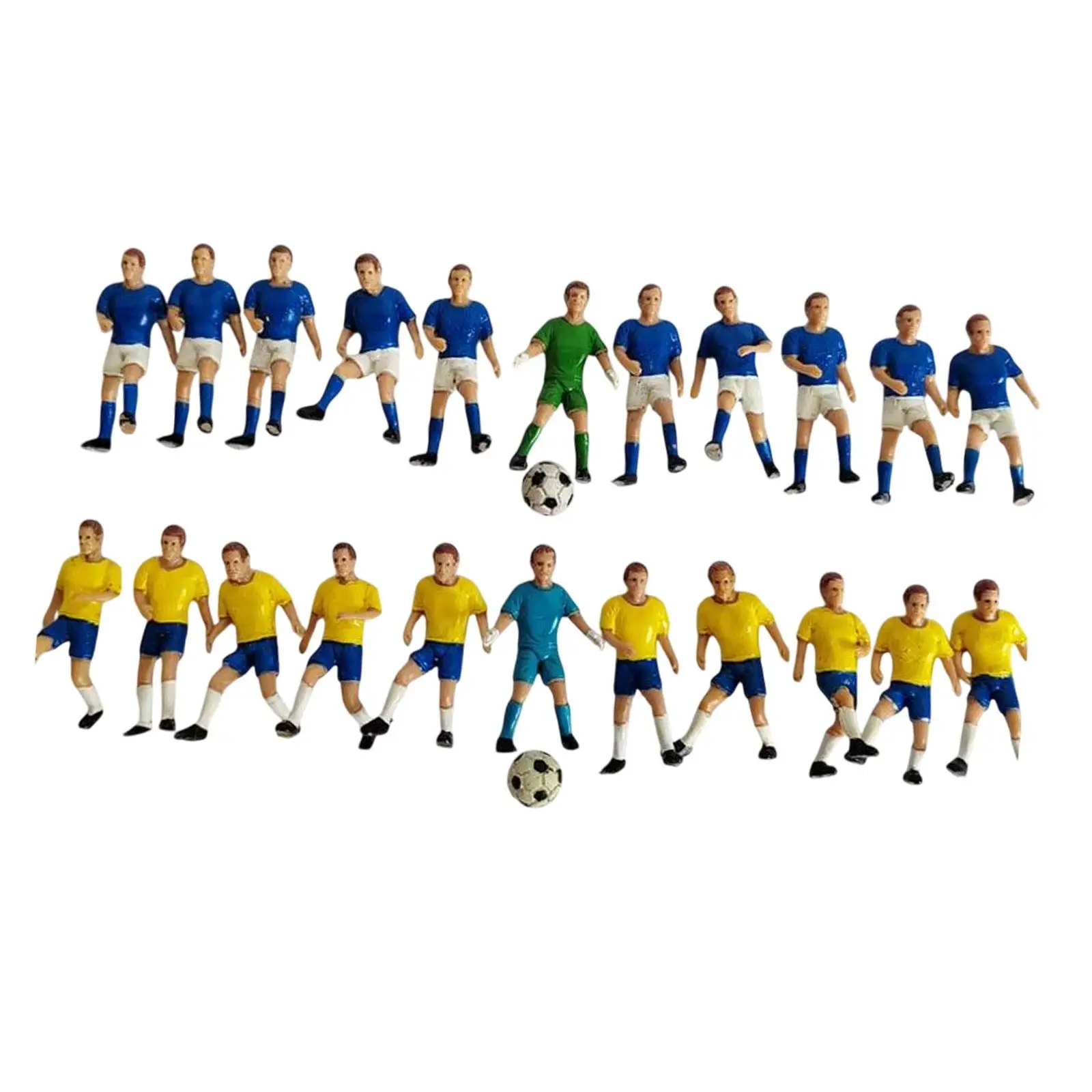22x Miniature Soccer Player Toy Figures Diorama Character Figures Photo Props Mini Soccer Men for Miniature Scene Accessories
22x Miniature Soccer Player Toy Figures Diorama Character Figures Photo Props Mini Soccer Men for Miniature Scene Accessories
