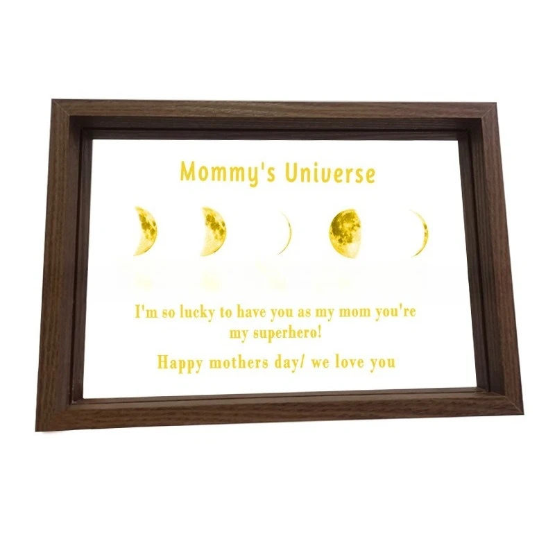 Transparent luminous ornament Father's Day gift, Mother's Day universe moon photo frame
Transparent luminous ornament Father's Day gift, Mother's Day universe moon photo frame