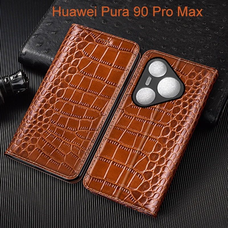 Crocodile Genuine Leather Flip Case For Huawei Pura 90 Pro Max Phone Cover Card Cases Scratch Proof
Crocodile Genuine Leather Flip Case For Huawei Pura 90 Pro Max Phone Cover Card Cases Scratch Proof