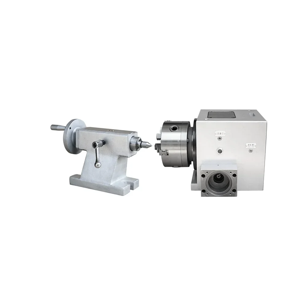 CNC indexing head, indexing plate, servo, stepper motor automatic rotary turntable, CNC machining center four-axis
CNC indexing head, indexing plate, servo, stepper motor automatic rotary turntable, CNC machining center four-axis