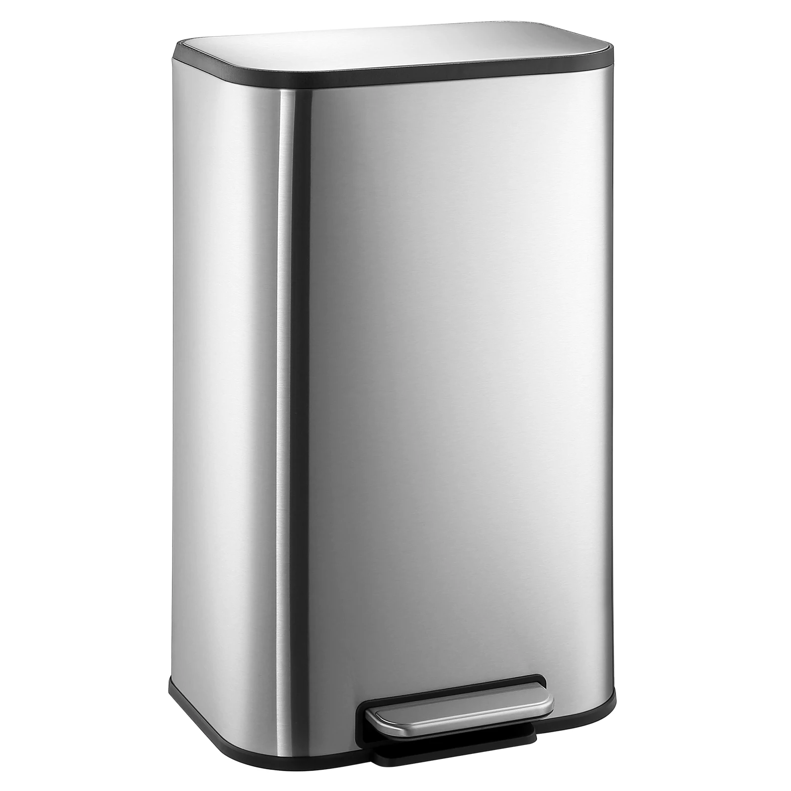 20/50L Stainless Steel Kitchen Trash Can Soft-Close Lid - Removable Inner Bucket Hands-Free Step Pedal,Rectangular Wastebasket for Kitchen, Office, Bathroom, Bedroom
20/50L Stainless Steel Kitchen Trash Can Soft-Close Lid - Removable Inner Bucket Hands-Free Step Pedal,Rectangular Wastebasket for Kitchen, Office, Bathroom, Bedroom