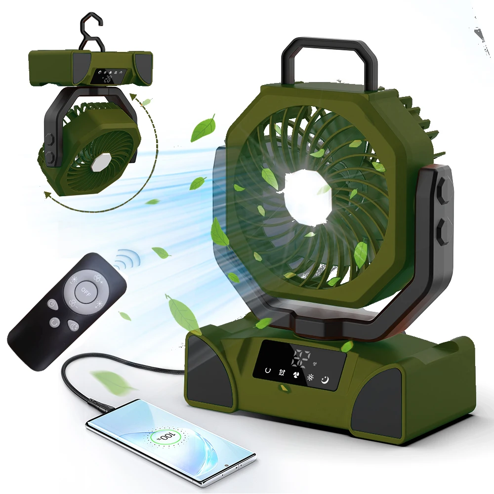 Camping Fan 20000mAh Rechargeable Portable Outdoor Camping Fan Wireless Camping Tent Ceiling Fan with Light and Remote Control
Camping Fan 20000mAh Rechargeable Portable Outdoor Camping Fan Wireless Camping Tent Ceiling Fan with Light and Remote Control