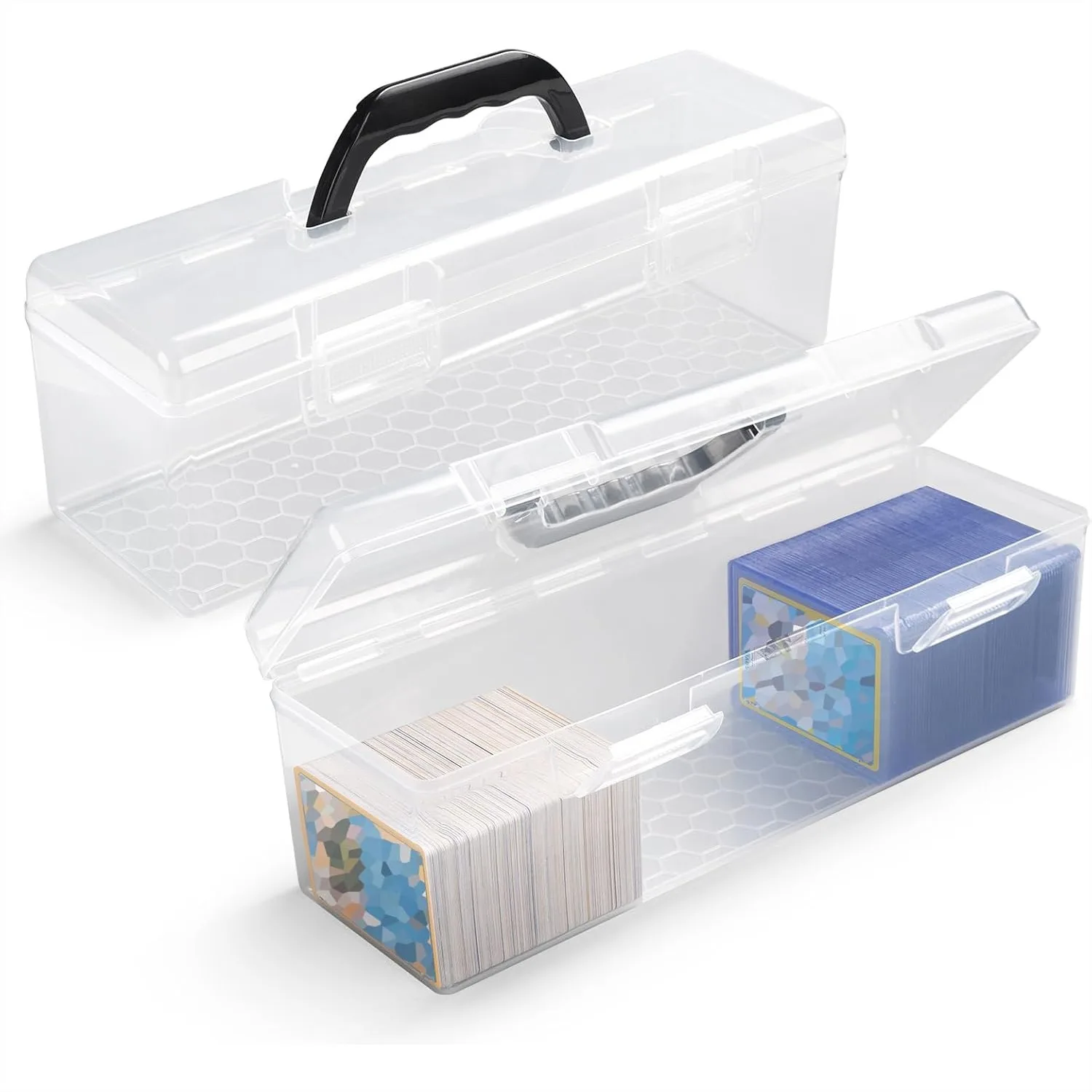 Trading Card Storage Box Plastic, Large for Toploaders 200 Cards 750, Fit for Standard Cards, Sturdy Transplastic Case with
Trading Card Storage Box Plastic, Large for Toploaders 200 Cards 750, Fit for Standard Cards, Sturdy Transplastic Case with