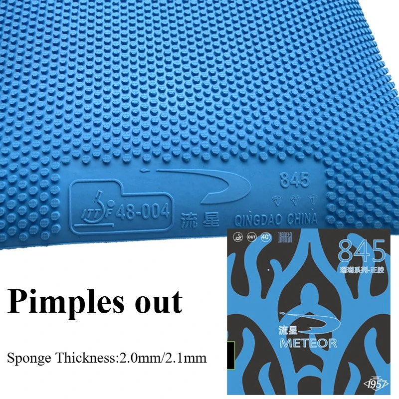 Meteor Coral Series 845 Pimples Out Table Tennis Rubber with 2.0mm/2.1mm Blue Sponge Offensive Ping Pong Rubber ITTF Approved
Meteor Coral Series 845 Pimples Out Table Tennis Rubber with 2.0mm/2.1mm Blue Sponge Offensive Ping Pong Rubber ITTF Approved