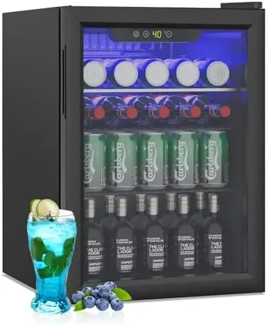 Compact Beverage Refrigerator, 2.6Cu.Ft/95 Can Mini Fridge with Glass Door and Digital Display, Small Drink Fridge with
Compact Beverage Refrigerator, 2.6Cu.Ft/95 Can Mini Fridge with Glass Door and Digital Display, Small Drink Fridge with