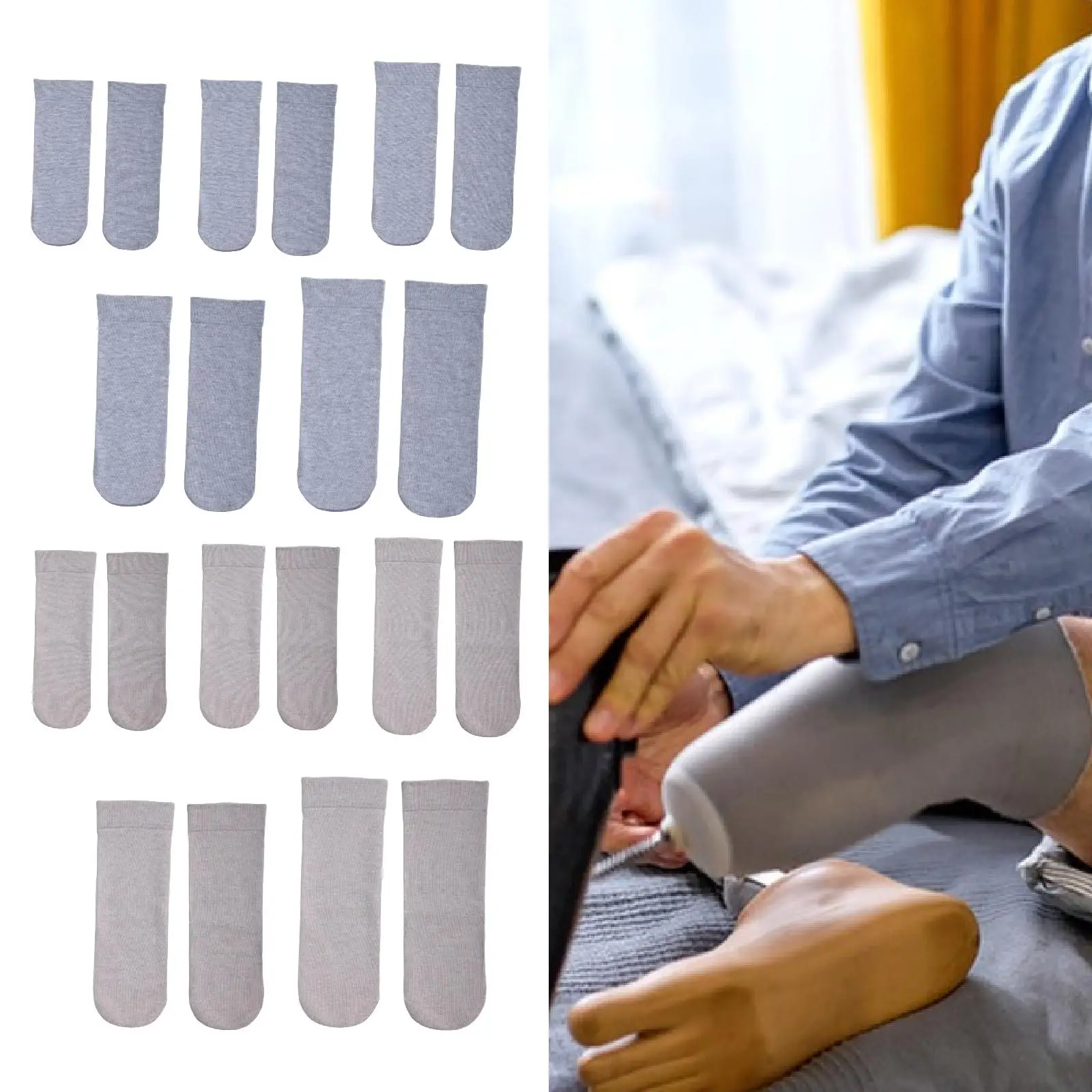 2x Amputee Socks Protection Sleeve Daily Use for Women Men Comfortable Accessories Breathable Prosthetic Protective Stump Socks
2x Amputee Socks Protection Sleeve Daily Use for Women Men Comfortable Accessories Breathable Prosthetic Protective Stump Socks