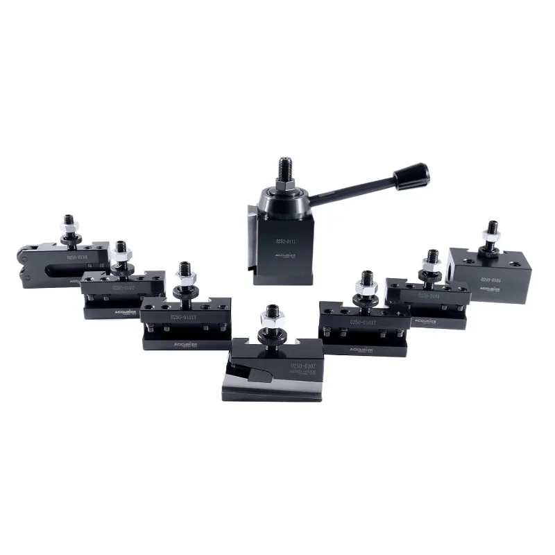 Accusize Industrial Tools 8 Pc AXA Wedge Type Quick Change Tool Post Set for Lathes,Includes 2 Oversize Turning & Facing Holders
Accusize Industrial Tools 8 Pc AXA Wedge Type Quick Change Tool Post Set for Lathes,Includes 2 Oversize Turning & Facing Holders