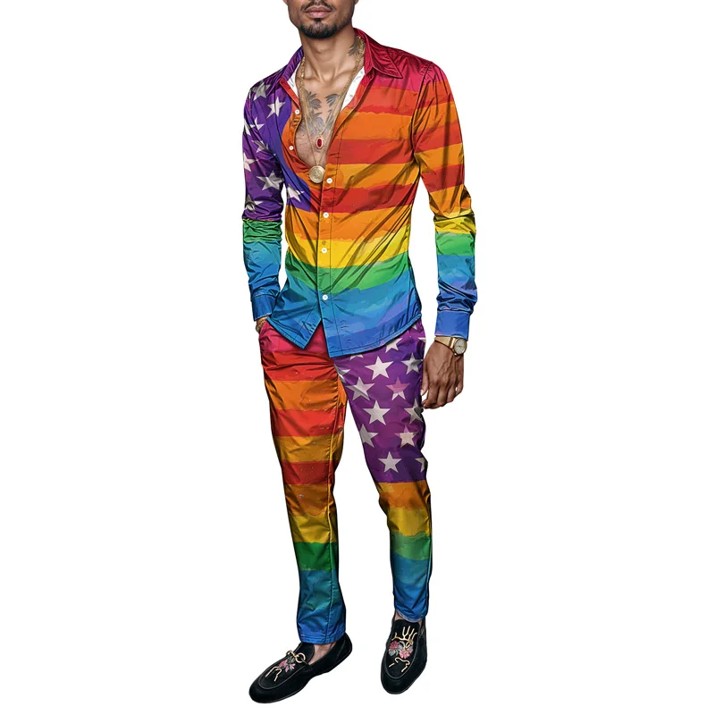 Trendy 2025 Spring Summer Men Shirt Set Brand Print Fashion Simple Two Piece Set Mens Luxury Lightweight Party Long Sleeves Suit
Trendy 2025 Spring Summer Men Shirt Set Brand Print Fashion Simple Two Piece Set Mens Luxury Lightweight Party Long Sleeves Suit