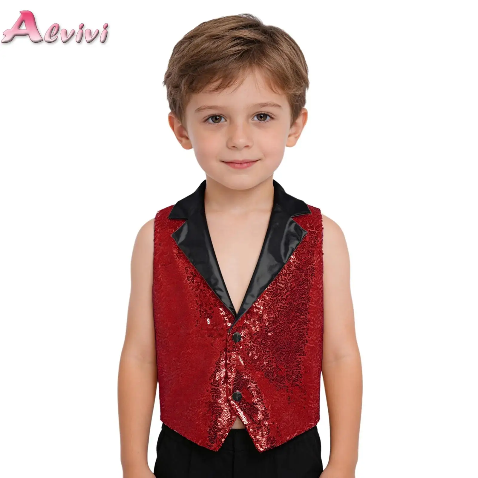 Kids Boys Sparkly Sleeveless Waistcoat Rave Music Festival Glitter Sequin Suit Vest V-neck Hip Hop Jazz Dance Costume Mujer
Kids Boys Sparkly Sleeveless Waistcoat Rave Music Festival Glitter Sequin Suit Vest V-neck Hip Hop Jazz Dance Costume Mujer
