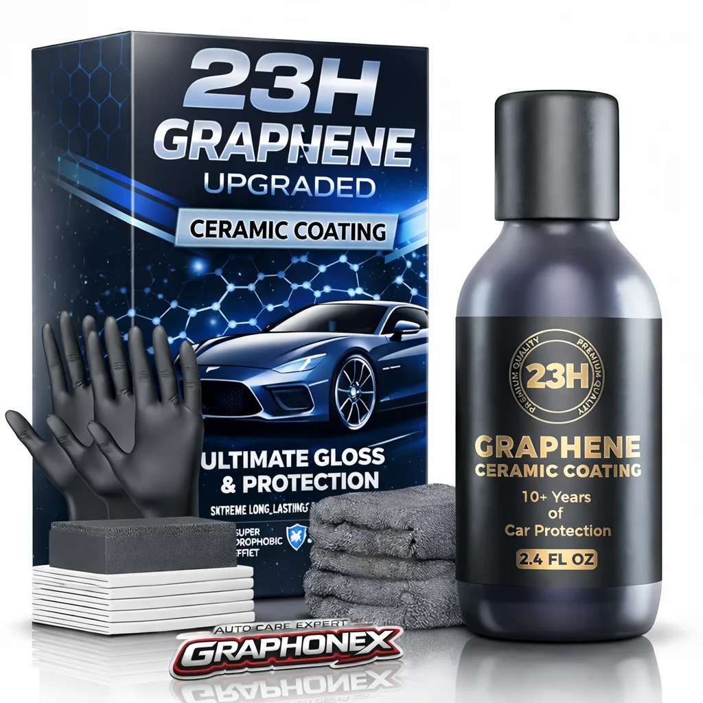 Graphene Ceramic Coating 23H Kit (70ML)– Premium Graphene-Infused Paint Protection,Ultra Gloss&23H Hardness,Super Hydrophobic
Graphene Ceramic Coating 23H Kit (70ML)– Premium Graphene-Infused Paint Protection,Ultra Gloss&23H Hardness,Super Hydrophobic