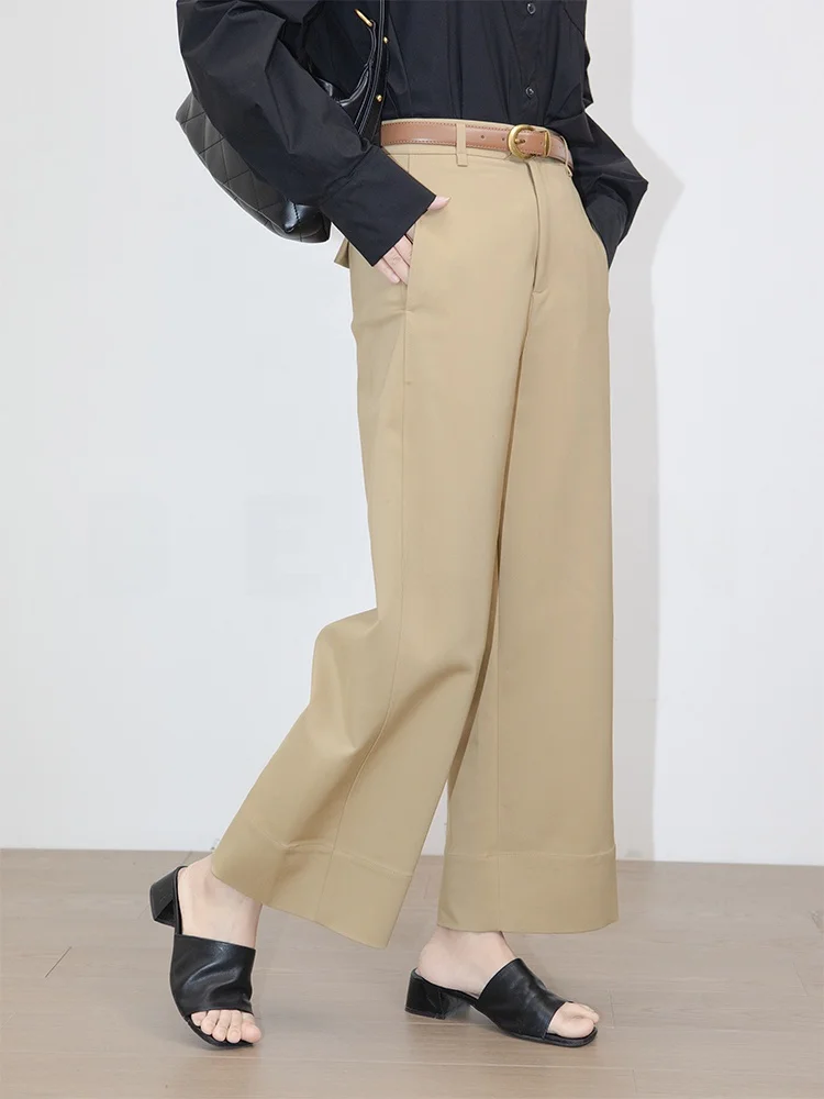 High Waist Wide Leg Pants Women's Fashion Straight Cut Nine Points Slimming Trousers Spring New Style Commute Intelligence
High Waist Wide Leg Pants Women's Fashion Straight Cut Nine Points Slimming Trousers Spring New Style Commute Intelligence