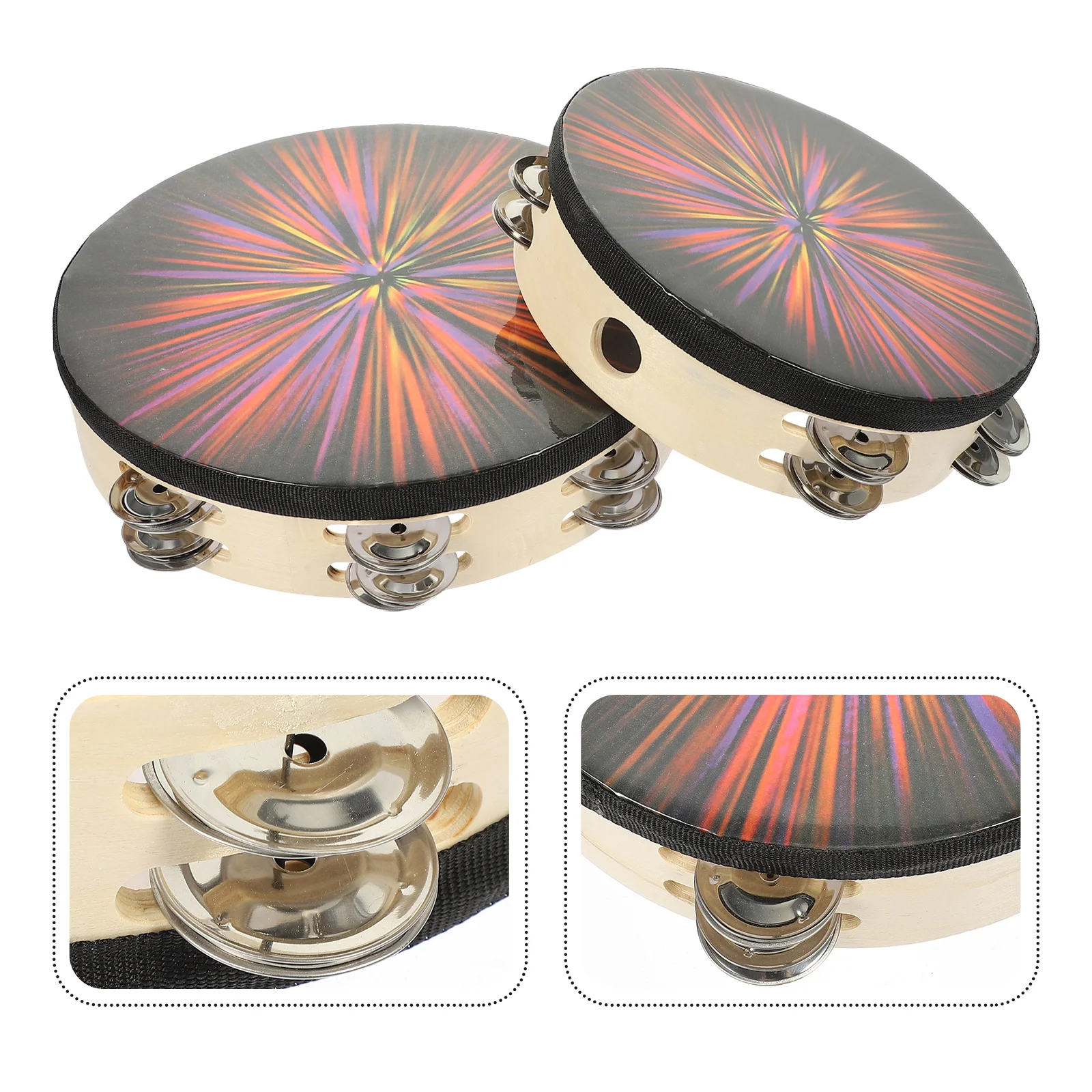 2 Pcs Bright Colorful Drum Durable Wooden Tambourine Kids Percussion Hand Instrument Toys Stage Musical Instruments
2 Pcs Bright Colorful Drum Durable Wooden Tambourine Kids Percussion Hand Instrument Toys Stage Musical Instruments