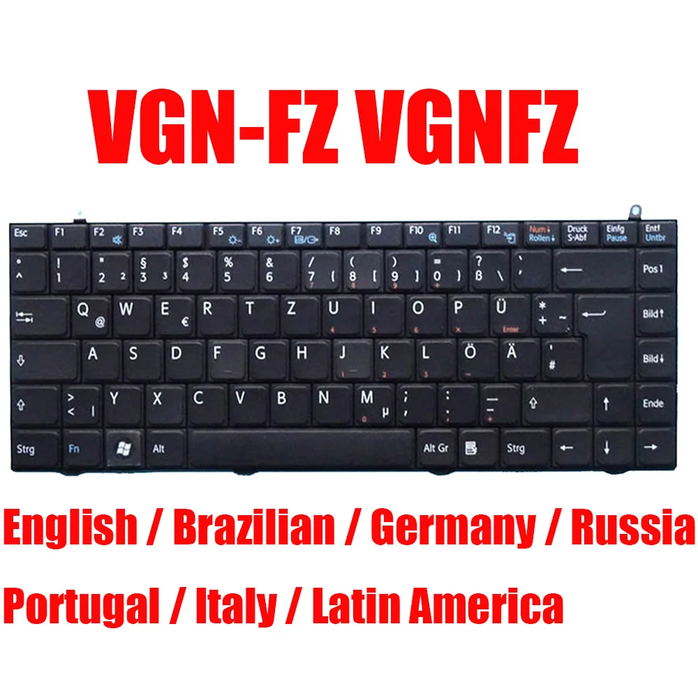 US BR GR RU PO IT LA Laptop Keyboard For SONY VGN-FZ VGNFZ V070978BS1 V070978BK1 V070978BK1 Brazilian Portugal Italy Latin Black
US BR GR RU PO IT LA Laptop Keyboard For SONY VGN-FZ VGNFZ V070978BS1 V070978BK1 V070978BK1 Brazilian Portugal Italy Latin Black