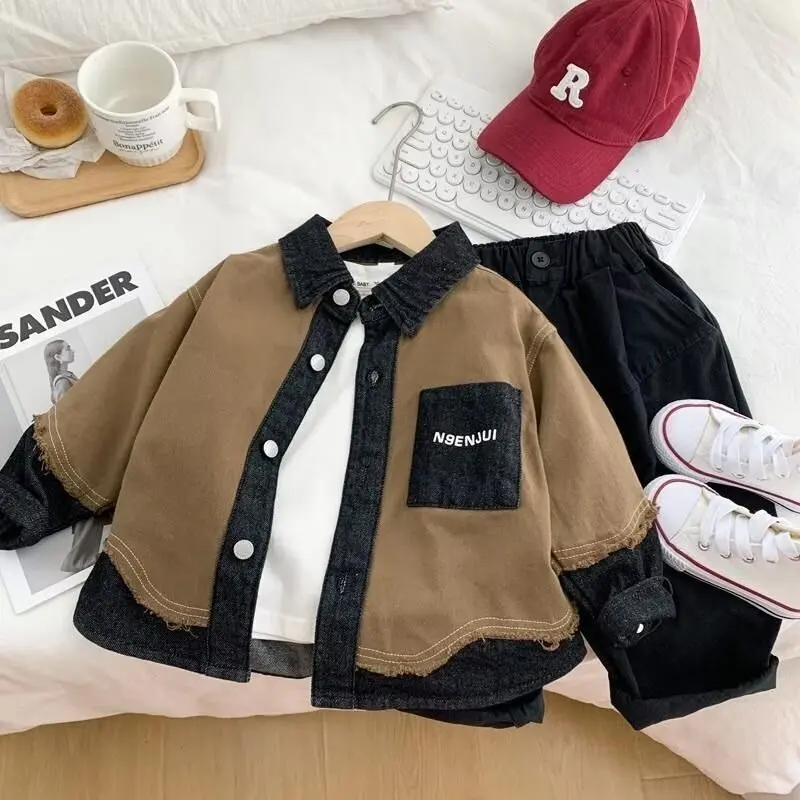 Autumn Kids Coat Boy Girl Coats Clothing Fashion Denim Outwear Tops Children Shirts Jacket 1-5 Years
Autumn Kids Coat Boy Girl Coats Clothing Fashion Denim Outwear Tops Children Shirts Jacket 1-5 Years