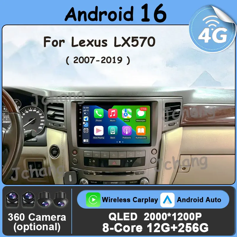 Video Split Screen 10 inch for Lexus LX570 2007 - 2019 Android 16 DSP Wireless Carplay WIFI 4G Auto Head Unit Navigation GPS BT
Video Split Screen 10 inch for Lexus LX570 2007 - 2019 Android 16 DSP Wireless Carplay WIFI 4G Auto Head Unit Navigation GPS BT