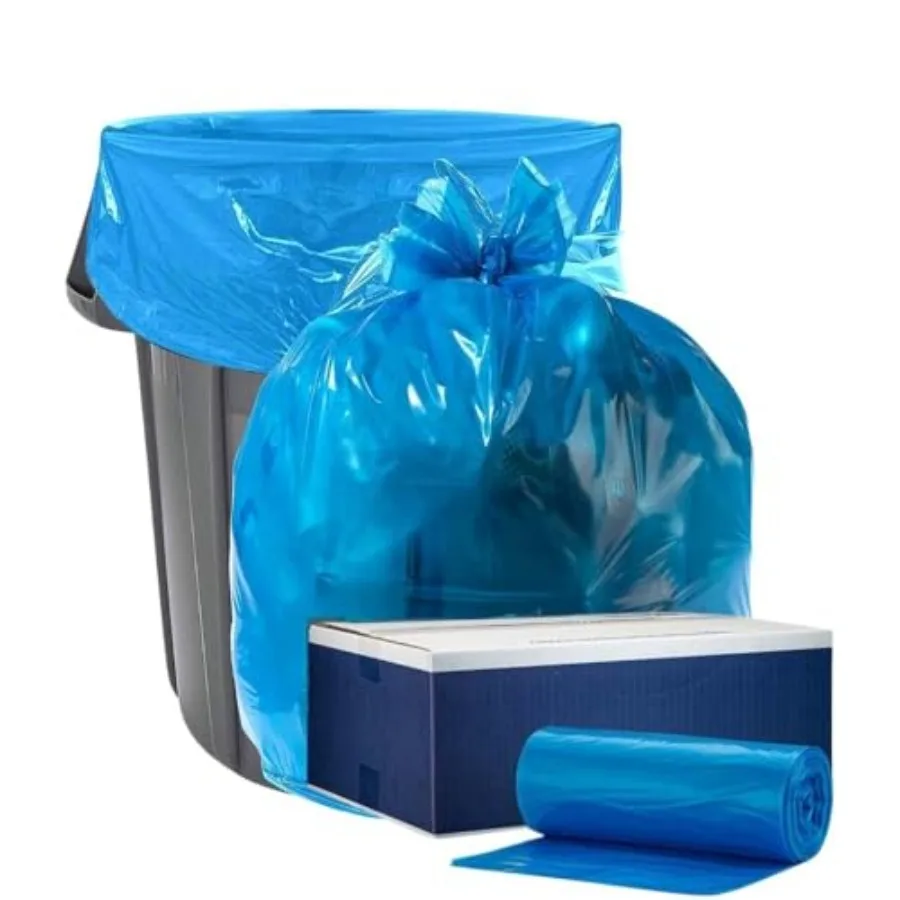 45 Gallon 1.2 MIL Blue Industrial Strength Trash Bags - 40" x 46" - Pack of 100 - For Industrial Home and Recycling
45 Gallon 1.2 MIL Blue Industrial Strength Trash Bags - 40" x 46" - Pack of 100 - For Industrial Home and Recycling