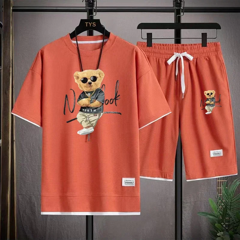2025 New Summer Men's sportswear Set, fashionable Harajuku sportswear Men's 2-piece set, casual short-sleeved T-shirt + shorts s
2025 New Summer Men's sportswear Set, fashionable Harajuku sportswear Men's 2-piece set, casual short-sleeved T-shirt + shorts s