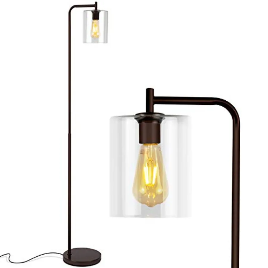 Elizabeth LED Floor lamp Tall Lamp with Glass Shade and Edison Bulb Industrial Lamp for Living Rooms and Offices Vintage Standi
Elizabeth LED Floor lamp Tall Lamp with Glass Shade and Edison Bulb Industrial Lamp for Living Rooms and Offices Vintage Standi