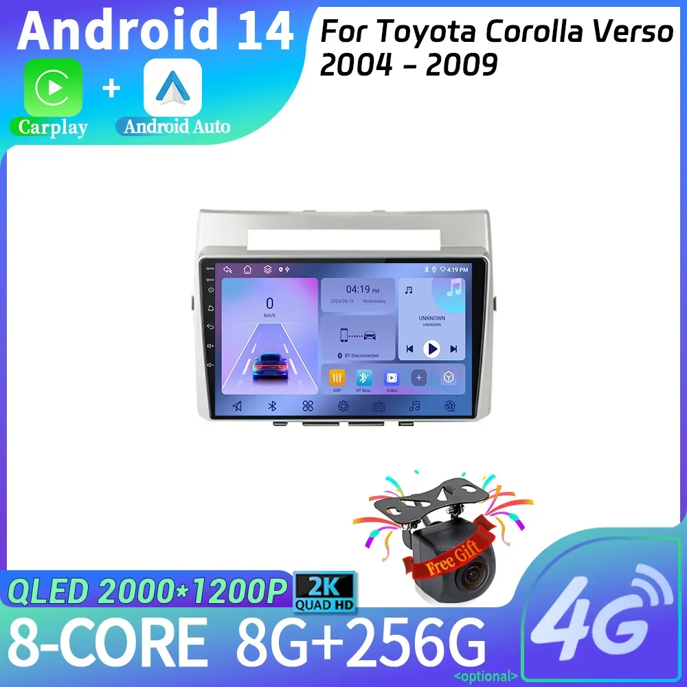 Android14 Car Radio Multimedia Navigation Wireless Carplay Stereo Head Unit Screen For Toyota Corolla Verso 2004 - 2009
Android14 Car Radio Multimedia Navigation Wireless Carplay Stereo Head Unit Screen For Toyota Corolla Verso 2004 - 2009