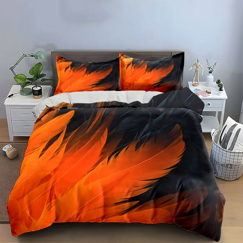 "Abstract Feather Print Trio Decor" Bedding Set with 1 Duvet Cover 2 Pillowcases Single Double King Queen, Gift
"Abstract Feather Print Trio Decor" Bedding Set with 1 Duvet Cover 2 Pillowcases Single Double King Queen, Gift